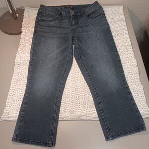 Seven7 women's Skinny Crop length low rise blue jeans sz 4